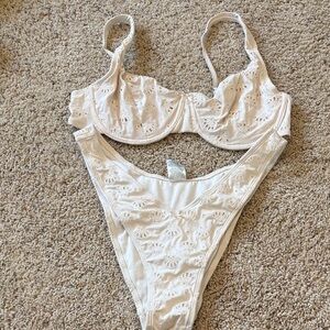 Wild Fable Cream Lace Swimsuit